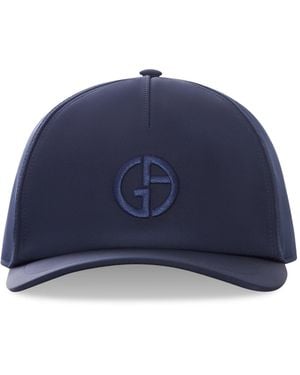 Giorgio Armani Baseball Cap With Embroidered Logo - Blue