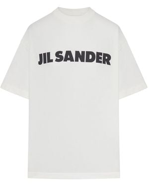 Jil Sander Cotton T-Shirt With Logo - White