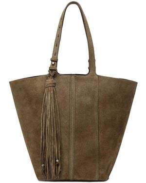 Golden Goose Deluxe Brand Suede Tote Bag With Fringes - Metallic