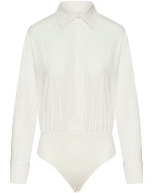Max Mara Camicia body in cotone - Bianco