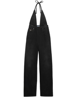 Prada Jumpsuit in black denim - Nero
