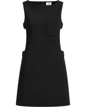 Courreges Abito in crÊpe con cut-out - Nero