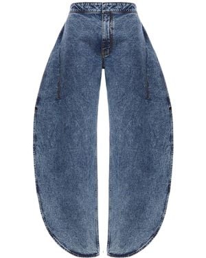 Alaïa Petal Denim Trousers - Blue