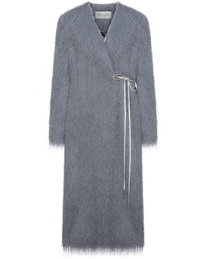Dries Van Noten Fringed Coat - Grey