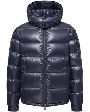 Moncler Piumino corto maya con cappuccio - Blu