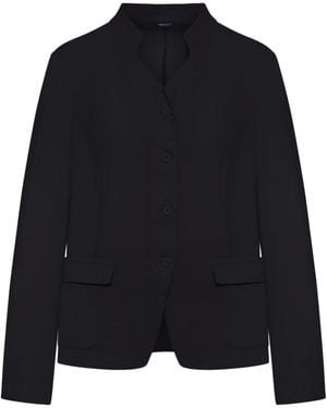 Transit Stretch Linen Blend Jacket - Blue