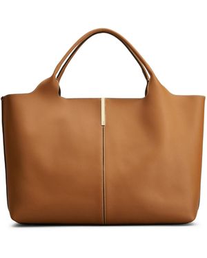 Tod's Borsa shopping in pelle media - Marrone
