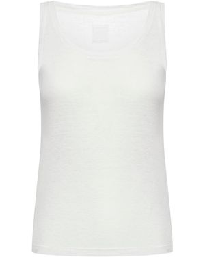 120% Lino Linen Tank Top - White