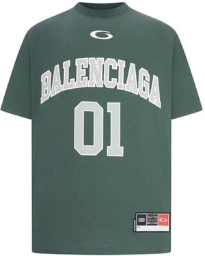 Balenciaga Oversized Basketball T-Shirt - Green