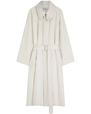 Phoebe Philo Big Silk Blend Trench Coat - White