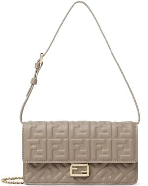 Fendi Wallet On Chain Baguette - White