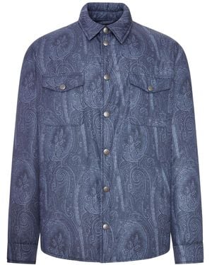 Etro Paisley Overshirt - Blue