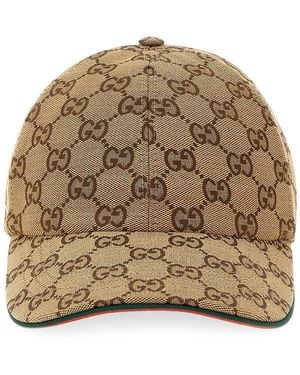 Gucci Gg Fabric Baseball Cap - Natural