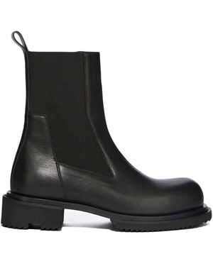 Rick Owens Bogun Leather Boots - Black