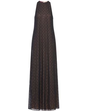 Gucci Silk Georgette Dress With "Gg" Monogram - White