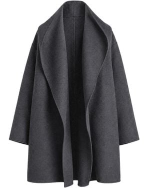 TOTEME Hooded Wrap Coat - Gray
