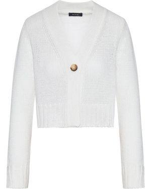 Nome Cardigan crop in cotone - Bianco