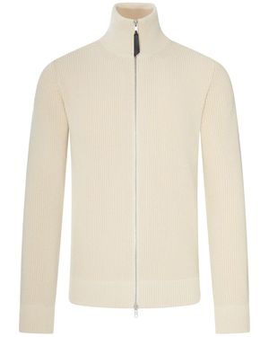 Maison Margiela Jersey Knit Cardigan With Zip - White