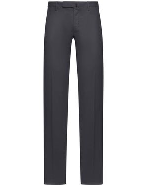 Incotex Slim Fit Tailored Cotton Trousers - Blue