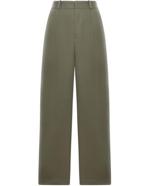 Loewe Barrel Cotton And Silk Trousers - Green
