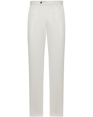 PT Torino Tailored Cotton Trousers - White