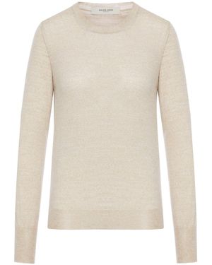 Golden Goose Crew Neck Wool Sweater - White