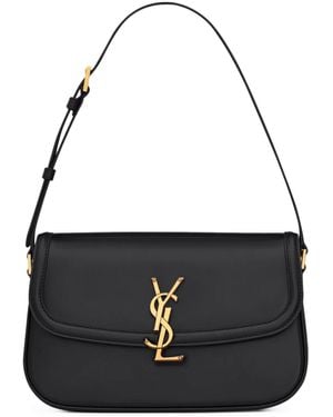 Saint Laurent Borsa solferino media in pelle - Nero