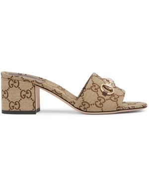 Gucci Slider Sandal With Hook - Natural