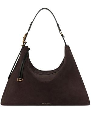 Etro Borsa hobo rosette in pelle scamosciata - Nero