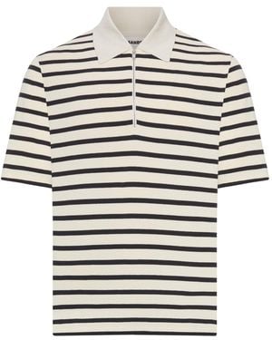 Jil Sander Short-Sleeved Polo Shirt Made Of Cotton Jersey - Grey