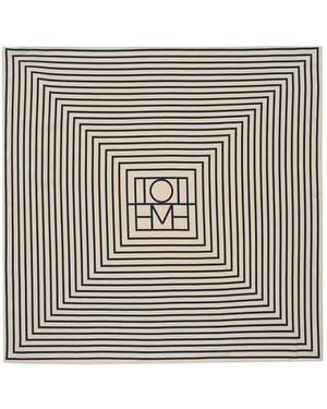 TOTEME Signature Monogram Silk Scarf - Gray