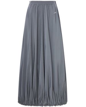 Balenciaga Bodies Balloon Skirt In Technical Cotton Poplin - Grey