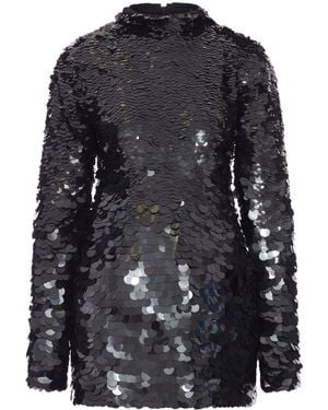 Sportmax Short Dress With Sequins - Black