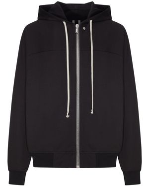 Rick Owens Windbreaker Hoodie With Zip - Black
