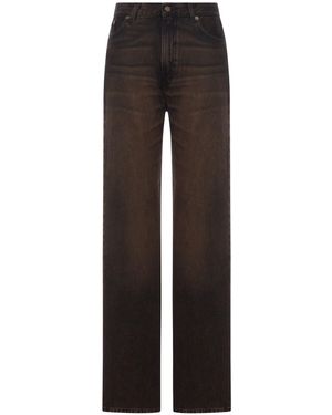 Haikure Jeans in cotone - Marrone