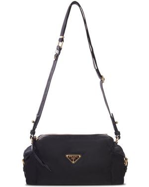 Prada Borsa explore in re-nylon e saffiano - Bianco