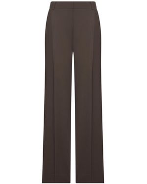 TOTEME Tailored Wool Blend Trousers - Brown