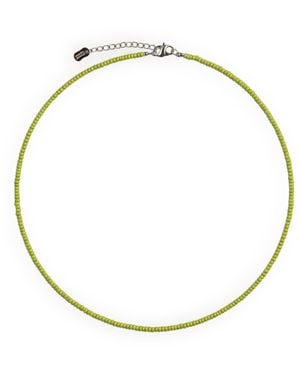 COLLANINE COLORATE Mini Colorful Necklaces With Glass Beads - Metallic