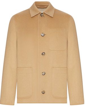 Ami Paris Giacca button-down in lana e cashmere - Neutro