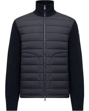 Moncler Cardigan imbottito con zip - Blu