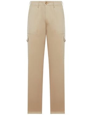 Etro Stretch Cotton Cargo Trousers - Natural