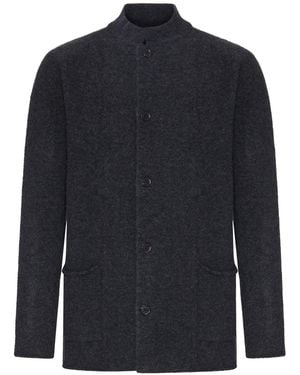Roberto Collina Bouclé Knit Jacket - Blue