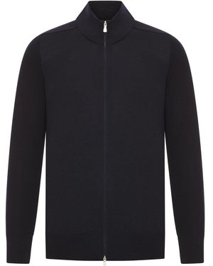Nome G Wool Jacket With Zip - Blue