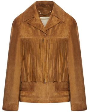 Golden Goose Western Style Fringed Suede Jacket - Brown