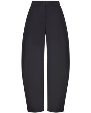Alaïa Curved-Leg Pants - Blue