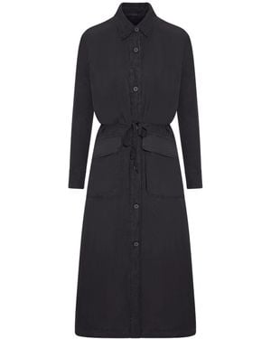 Transit Silk Blend Trench - Black