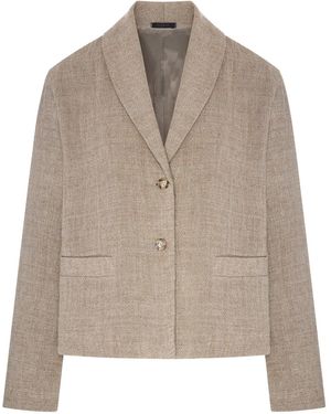 Transit Single-Breasted Jacket With Shawl Lapels - Brown