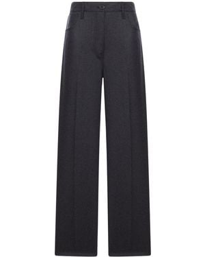 Prada Pantaloni in flanella di lana - Blu