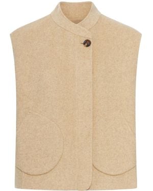 Soeur Adeline Double Side Wool Vest - Natural
