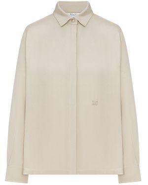 Max Mara Silk Crêpe De Chine Shirt - Natural